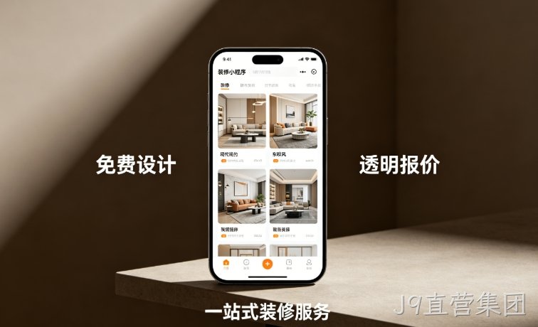 J9直营集团装修服务平台小程序开发案例｜家装工装一站式平台定制落地详解