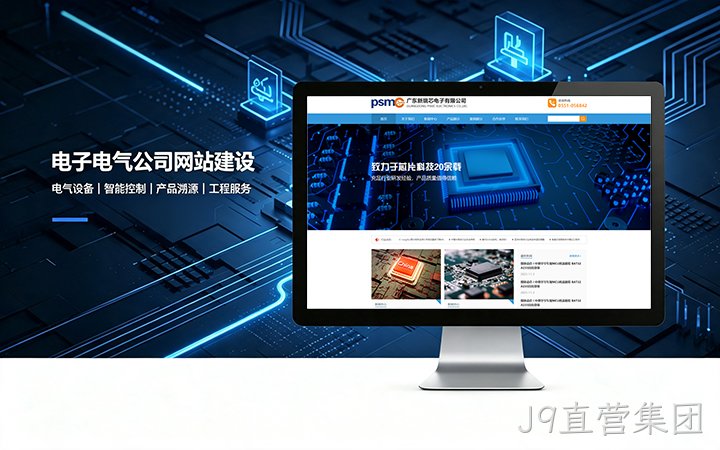 J9直营集团电子电气公司网站建设_电器元器件企业官网设计制作